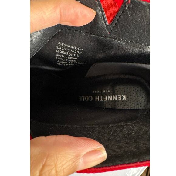 Kenneth Cole Alora Pointy Toe Ankle Bootie Boot Red Patent Leather‎ Boot Sz 9 - Picture 8 of 10